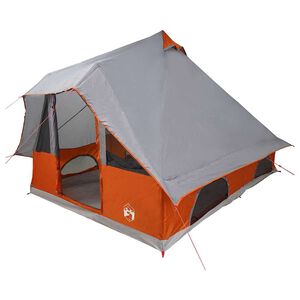 vidaXL Tipi &scaron;ator 8-osobni Siva i narančasta taft