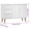 vidaXL Komoda MOLDE bijela 113 x 40 x 80 cm od masivne borovine