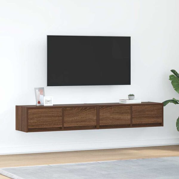 vidaXL TV ormarići 2 kom boja smeđeg hrasta 80x31x25,5 cm drveni