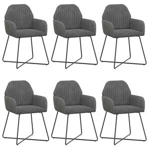 vidaXL Trpezarijske stolice 6 pcs Bar&scaron;un Tamnosiva 55 x 50 x 84 cm