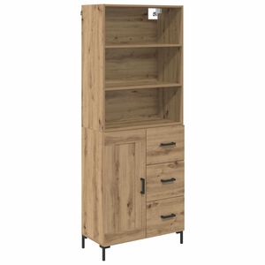 vidaXL Highboard Umjetnički hrast 69,5 x 34 x 180 cm Konstruirano drvo