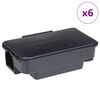 vidaXL Zamke za mi&scaron;eve 6 kom crne 22x12,5x7,5 cm