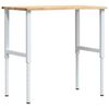 vidaXL Radni stol 100x60x(71,5-98) cm puno drvo hrast