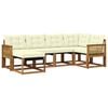 vidaXL Set vanjskih sofa 6 kom. Prirodna i krem