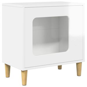 vidaXL Mačja Kuća Sjajno bijelo 51 x 30 x 52 cm Konstruirano drvo