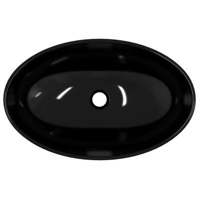 vidaXL Umivaonik od kaljenog stakla 54,5 x 35 x 15,5 cm crni