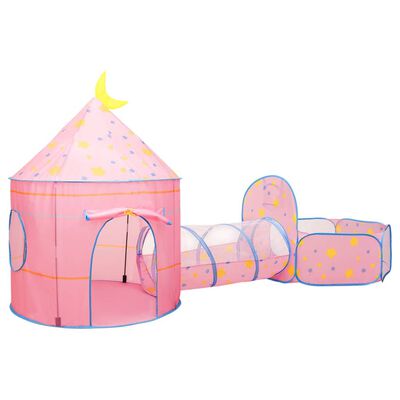 vidaXL Dječji šator za igru s 250 loptica ružičasti 301 x 120 x 128 cm