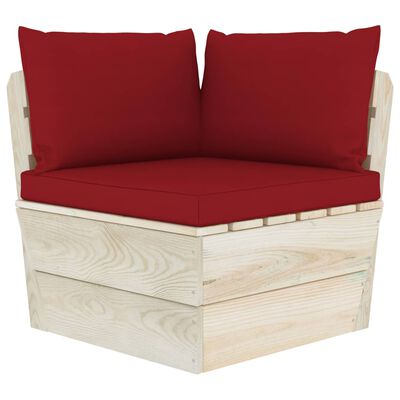 vidaXL Vrtna kutna sofa od paleta s jastucima impregnirana smrekovina