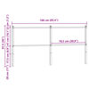 vidaXL Uzglavlje dimljena boja hrasta 160 cm konstruirano drvo i čelik