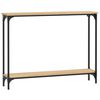 vidaXL Konzolni stol boja hrasta 100 x 22,5 x 75 cm konstruirano drvo