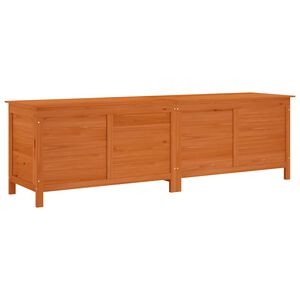vidaXL Vrtna kutija za pohranu smeđa 198,5x50x56,5 cm masivna jelovina