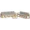 vidaXL Set vanjskih sofa 9 kom. Bijela i svjetlosiva Poliester