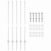 vidaXL Stup za ogradu 5 pcs Srebrno 120 cm Čelik