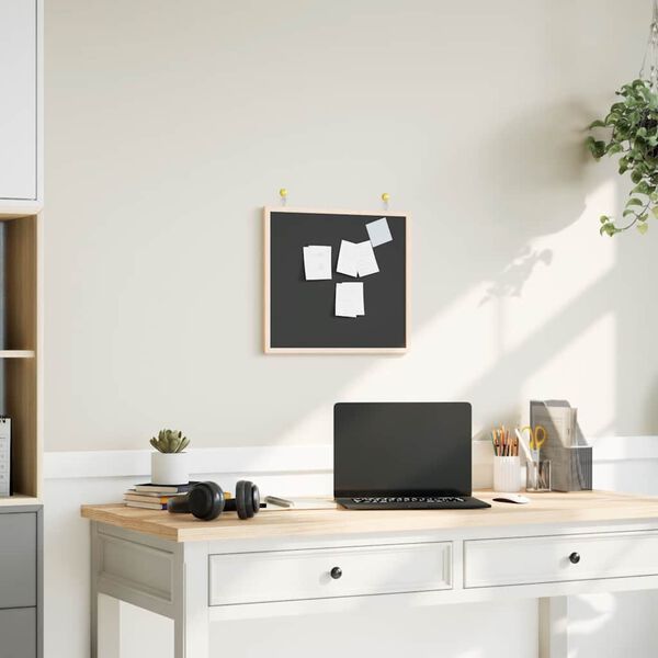 vidaXL Ploča za pisanje s crnim okvirom od punog borovine 40x40 cm