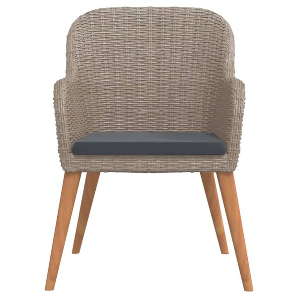 vidaXL 7-dijelni vrtni blagovaonski set s jastucima smeđi