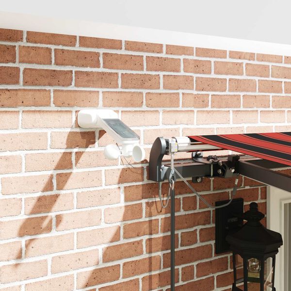 vidaXL Automatska tenda sa senzorom LED 400x350 cm narančasto-smeđa