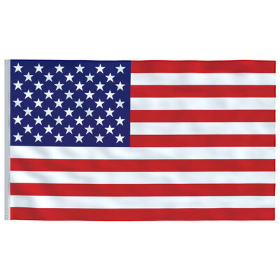 vidaXL Zastava SAD-a s aluminijskim stupom 4 m
