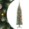 vidaXL Umjetno vitko božićno drvce Zelena i bijela 120 cm