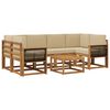 vidaXL Set vanjskih sofa 5 kom. Prirodna