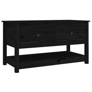 vidaXL Stolić za kavu crni 102x49x55 cm od masivne borovine