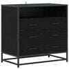 vidaXL Ormar s ladicama 3-Ladica Crni hrast 70 x 41 x 70 cm