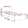 vidaXL Krevetna konstrukcija Staro drvo 90 x 190 cm Konstruirano drvo
