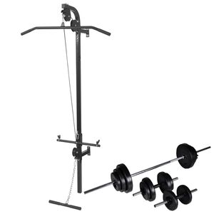 vidaXL Zidna sprava za vježbanje sa setom utega 30,5 kg