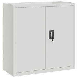 vidaXL Uredski ormar s 2 vrata sivi 90 cm čelični