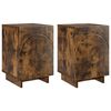 vidaXL Noćni ormar 2 pcs Dimljeni hrast 33,5 x 34,5 x 50 cm