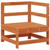 vidaXL Vrtni kutni kauč Masivna borovina Vosak Smeđa 62 x 62 x 70,5 cm