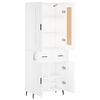 vidaXL Visoka komoda bijela 69,5x34x180 cm konstruirano drvo