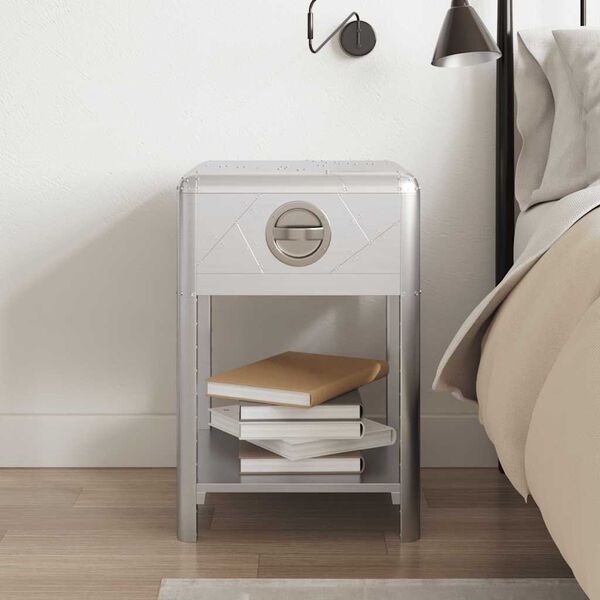 vidaXL Kutni Stolić s 1 Ladicom Vintage Avijatičarski Stil