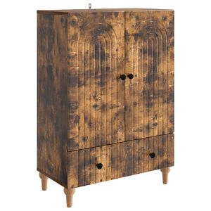 vidaXL Kreveta Dimljeni hrast 66 x 34,5 x 95 cm Konstruirano drvo