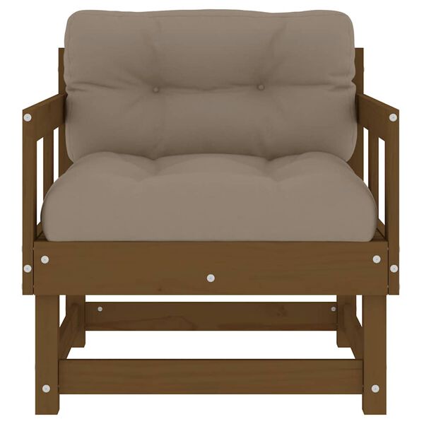 vidaXL Vrtne stolice s jastucima 2 kom boja meda od masivne borovine