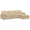 vidaXL Modularna sofa s tabureom i jastucima, sivo-zelena