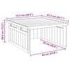 vidaXL Garaža za kosilicu Smeđa 73.5 x 81.5 x 38.5 cm
