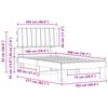 vidaXL Krevetni okvir s tapiciranim uzglavljem Sivo-smeđa 100 x 200 cm