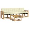 vidaXL Set vanjskih sofa 5 kom. Bijela i krem