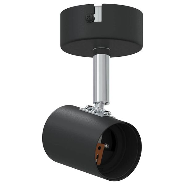 vidaXL Stropni reflektor s reflektorima Crna 6,5 x 6 x 11,5 cm Metal