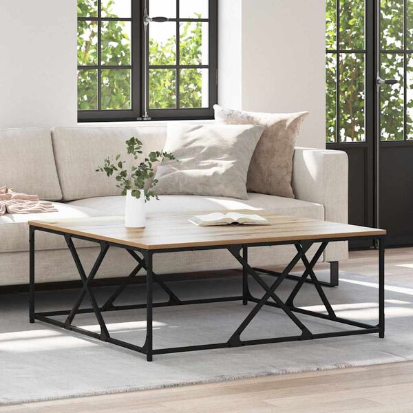 vidaXL Kava Stol Umjetnički hrast 100 x 100 x 40 cm Konstruirano drvo