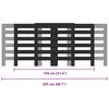vidaXL Pokrov za radijator crni 205x21,5x83,5 cm konstruirano drvo