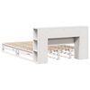 vidaXL Krevet s regalom za knjige bez madraca bijeli 140x200cm od drva