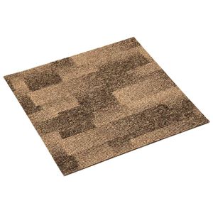 vidaXL Podni tepih 20 pcs Smeđa 50 x 50 cm PP