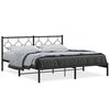 vidaXL Metalni okvir za krevet s uzglavljem crni 183x213 cm