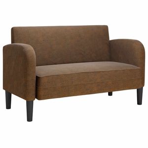 vidaXL Dvosjed kauč smeđa 110 cm umjetna koža