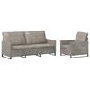 vidaXL Set sofe 2 pcs Svjetlosiva Umjetni sued