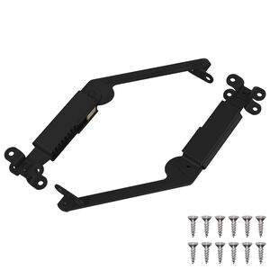 vidaXL &Scaron;arka za podr&scaron;ku poklopcu 2 pcs Crna 192 x 32 x 50 mm Čelik