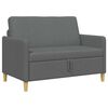 vidaXL Sofa s pohranom Tamnosiva 122 x 78 x 87 cm Poliester