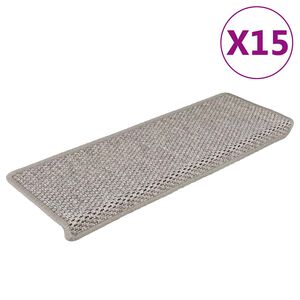 vidaXL Samoljepljivi otirači za stepenice 15 kom 65x21x4 cm srebrni