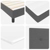vidaXL Boxspring krevet s madracem s madracem Tamno siva 80 x 200 cm